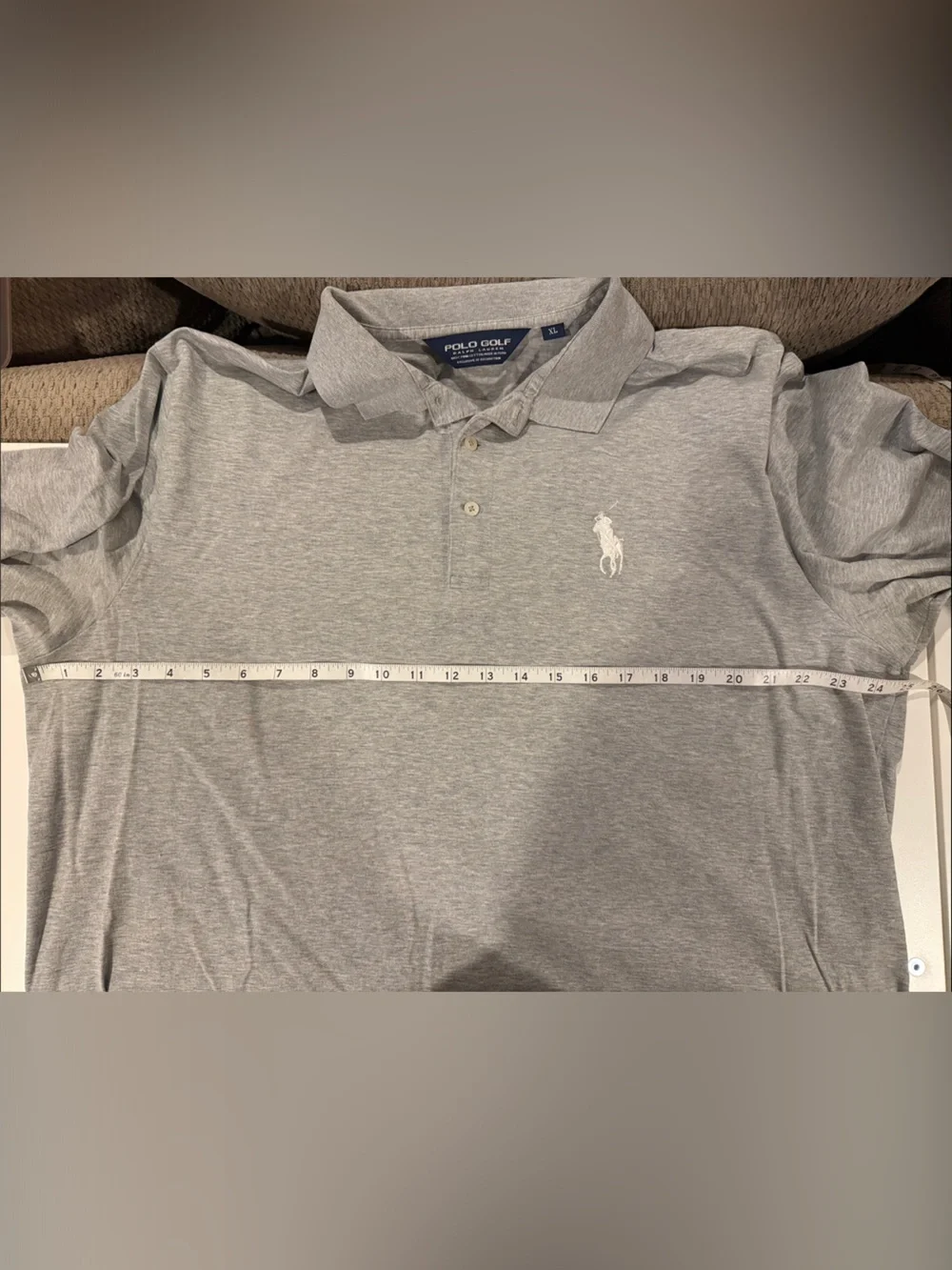 Ralph Lauren Light Gray Cotton Polo Shirt